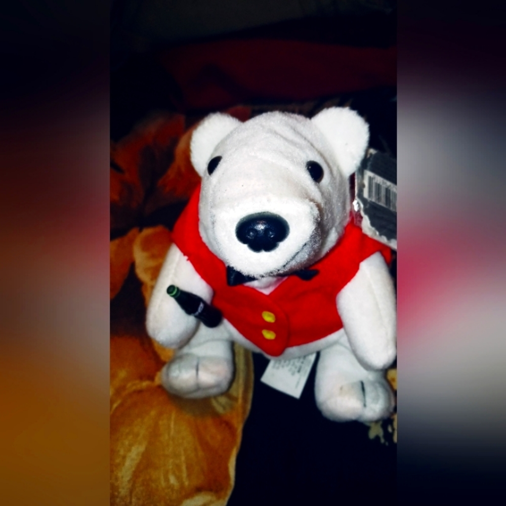 1998 Coca cola beanie baby bear